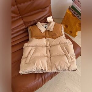 MiuMiu Color-Matched Leather and Down-Padded Jacket